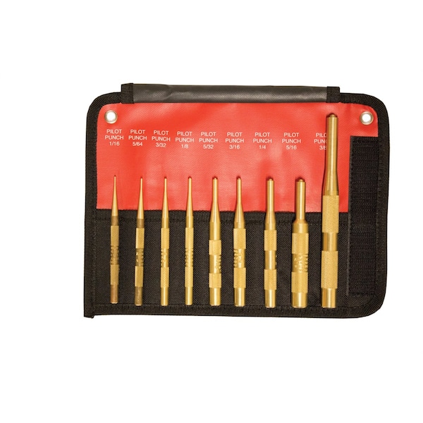 9PC BRASS PILOT PUNCH